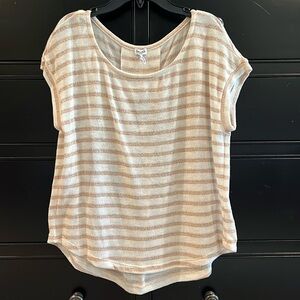 Splendid Cream and Tan Striped Sweater- NWT